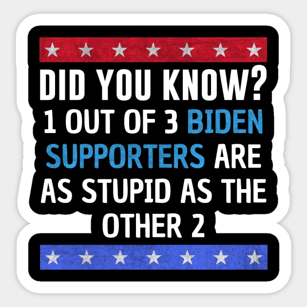 Funny anti biden - fjb fu46 Sticker by MerchByThisGuy